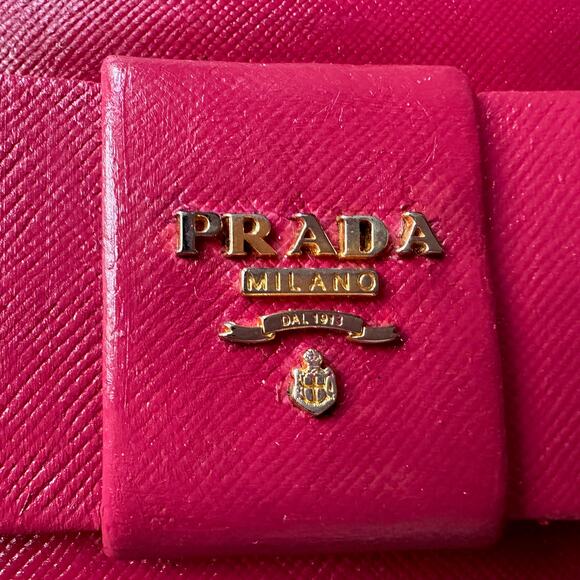 PRADA Milano Fiocco Ribbon Saffiano Leather Long Wallet - Picture 5 of 11